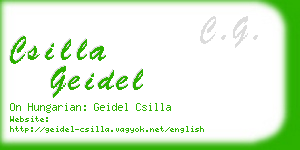 csilla geidel business card